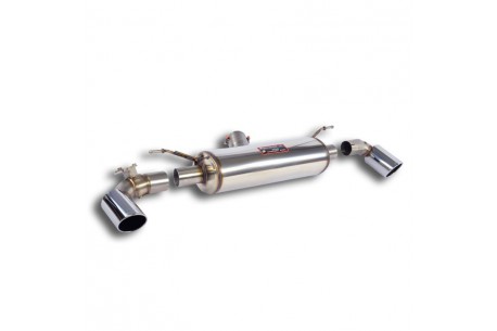 Silencieux arrière Droite O100 - Gauche O10 avec valve - Supersprint