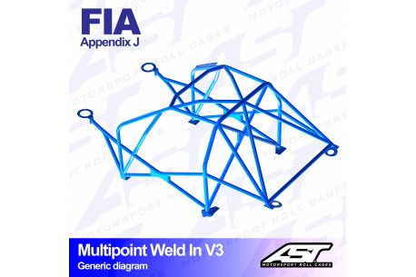 Arceau complet à souder 10 points pour MX-5 NBRoadster