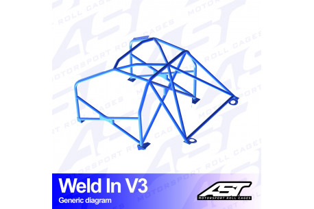 Arceau complet à souder 8 points pour Celica T230Coupé