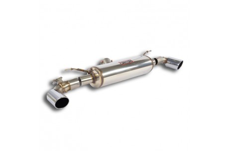 Silencieux arrière Droite O100 - Gauche O100 avec valve - Supersprint