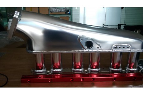 Collecteur d'admission pour moteur 2JZ GTE avec papillon et rampe d'injection